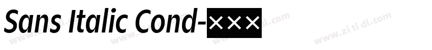 Sans Italic Cond字体转换